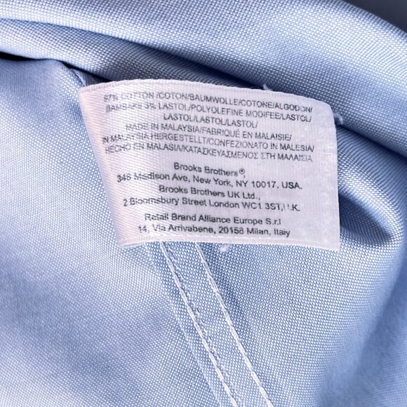 Brooks Brothers Womens Sz 8 Wrinkle-Free Button-Down Blouse 3/4 Sleeve Shirt EUC - Picture 11 of 11